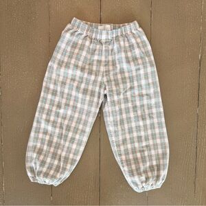 Cecil And Lou Toddler Boys’ Easter Blue Gingham/Plaid Bubble Pants • Size 4T